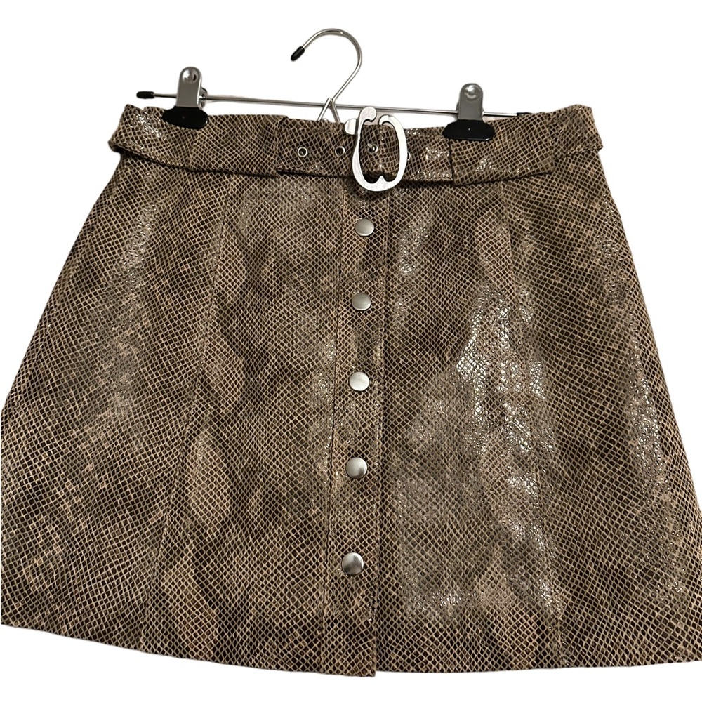 Zara Faux Snake Skin Mini Skirt Small